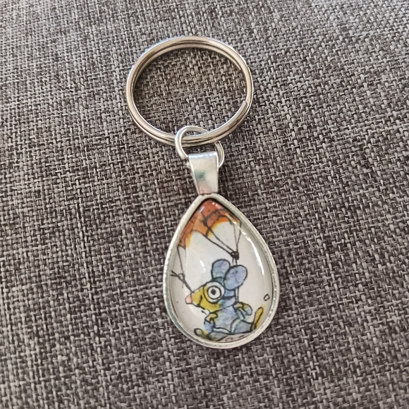 Richard Scarry 1970s book page keyring Mouse - Picture 3 of 4